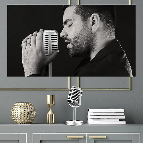 4pcs Retro Microphone Props Model Vintage Microphone Antique Microphone Toy Microphone Stage Table 2