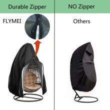 Fundas para sillas de patio tipo huevo con cremallera, fundas para sillas colgantes de mimbre tipo huevo, funda impermeable resistente