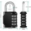 4-Digit Code Padlock, Locker Padlock compatible with Sports, School, College Locker Room, Code Padlock compatible with Locker, Gar 4