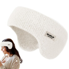 Soundproof Earmuffs  Comfortable Warm Ear Defenders, Portable NoiseReduction Ear Muffs, White For Sleeping, Studying