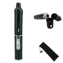 Butane Torch Lighter Black, Windproof Refillable Metal Pipe Lighter with Volcanic Rock for Outdoor Camping