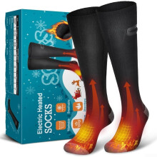 USB Rechargeable Heated Socks With Three Temperature Levels Electric Heating Socks For Cold Weather Powerful Battery