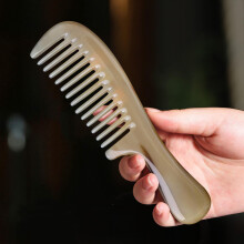Yak Horn Comb AntiStatic Wide Tooth for Detangling Long Hair and Gentle Scalp Massage