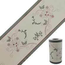 Grey Vine Wallpaper Border Self Adhesive Waterproof PVC Roll for Bathroom and Kitchen Decor 10m