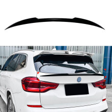 Rear Trunk Spoiler Middle Wing for BMW X3 G01 LCI M Sport 2018 Glossy Black Carbon Fiber Look
