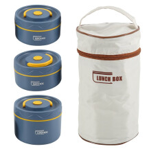 Food Warm Lunch Container,Stainless Steel Thermal Lunch Container Portable Thermal Bento Box Food Container B