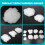 9PCS Clouds Decorations for Ceiling, Cotton Simulation Hanging Cloud Decoration, 3D Artificial Clouds Props 7