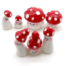 7 Stuks Paddestoelen voor Ambachten Kleine Fee Tuin Paddestoelen Kleine Hars Paddestoel Decor Paddestoel Miniaturen Standbeeld