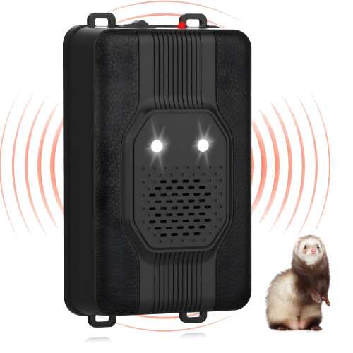 Ultrasonic Marten Deterrent with LED, Coverage 4050 m, Flexible Power, 1 Piece
