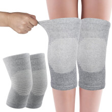 Pack of 2 Knee Support for Women Men, Bamboo Knee Brace, Athletics Knee Brace, Bamboo Knee Support with Compression, Skiing, Improved Circulation (L)