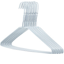 20 Strong 41cm Metal 13 Gauge White Galvanised Wire Clothes Garment Trouser Bar Hangers.