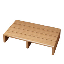 Wooden Step Stool Solid Wood Footrest AntiSlip WaterResistant No Assembly Required 100kg Capacity 80x40x11 cm
