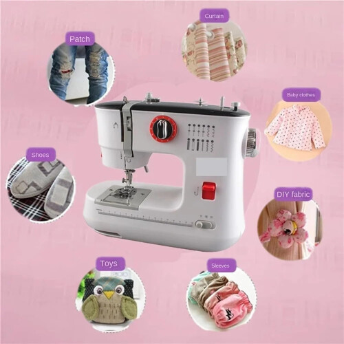 Automatic Overlock Sewing Machine Electric Desktop for Home Thick Fabric Stitching 2