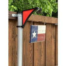 2 PCS Fence Post Hangers with Red Solid Panel Inserts(Plant Hanger, Garden Hook) Fits 2 3/8' Posts