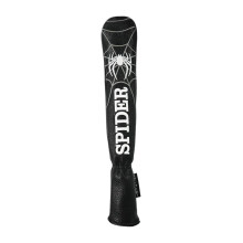 Golf Alignment Stick Cover PU Leather Headcover 35x6.5 cm White Black Durable Embroidered Design