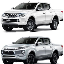 For Mitsubishi For Triton MQ MR L200 Door Visor Side Window Deflectors Sun Rain Guard 2015 (Color: 1 UK)