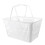 Plastic Shopping Basket 18L White Rectangular with Foldable Handles for Storage and Organization 1