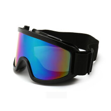 Protective Goggles Motorcycle Helmet Outdoor Sports Windproof Dustproof Eye Glasses Ski Snowboard Goggles Motocross Riot Control Black