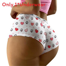 (Panda,S)Romantic Heart Shape Ladies Underwear With Polyester Inner Lining Fit Contour