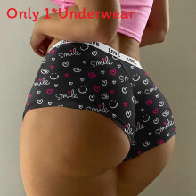(Letter,S)Romantic Heart Shape Ladies Underwear With Polyester Inner Lining Fit Contour