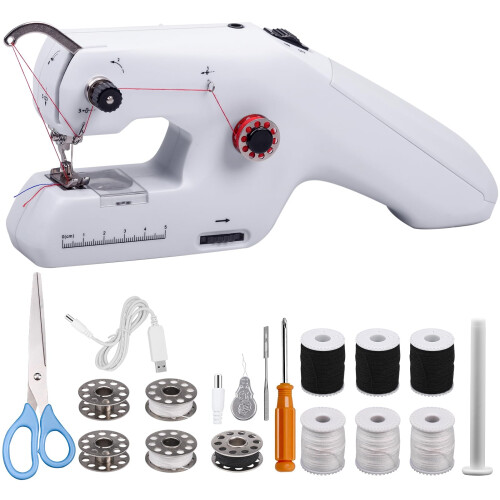 Hand Sewing Machine Electric with Needle and Thread, for Beginners