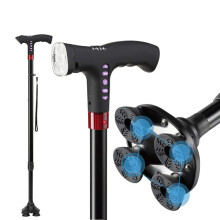 BJH Walking Cane With Light, Adjustable Crutch, FM Radio MP3, Smart Safety Fall Alarm, Walking Stick For Elderly HGCHH