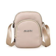 (Champagne) Stylish Small Square Bag With Key Pocket In Oxford Fabric For Outings Casual Womens