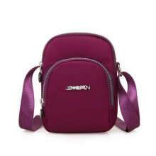 (DeepPurple) Stylish Small Square Bag With Key Pocket In Oxford Fabric For Outings Casual Womens