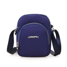 (DarkBlue) Stylish Small Square Bag With Key Pocket In Oxford Fabric For Outings Casual Womens