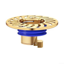 AntiFloor Drain Backflow Preventer Brass Check Valve With Auto Closure Gold Floor Drain Cover 7 x 4.5 x 4.3 cm