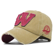 (Khaki) Cap Duck Tongue Vintage W 3d Embroidered Cotton Alphabet Design Baseball Cap