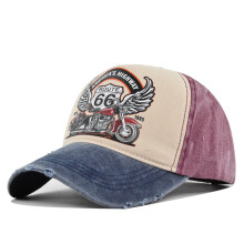 (Navy) Baseball Sun Hat Cap Vintage Printed Cap Motorcycle Truck Cap