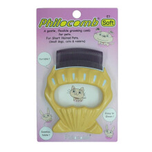 Philocomb E1 Soft (in English Package), a Gentle, Flexible Grooming Comb for Small Dogs,Cats,Rabbits.