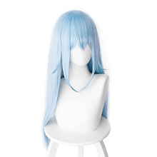 Rimuru Tempest Cosplay Wig Blue Long Straight Synthetic Heat Styling Compatible Anime Wig 70cm