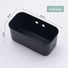 (Black)Panier passoire évier de cuisine panier de rangement poubelle d'angle polyvalent