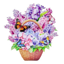 (Style 1)Popup Greeting Card With Flower Design For Mothers Day And Valentines Gifts