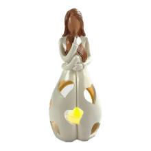 Candle Lamps,Candle Holder Statue Mom and Daughter,Valentines Day Gifts for Daughter Great Gifts