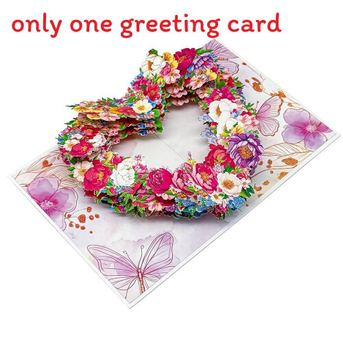 (StyleG)Heart Butterfly 3d Greeting Card With Envelope For Celebratory Gifting Use