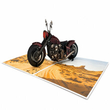 Tarjeta emergente moderna de motocicleta 3D adecuada para regalo diario de celebración de cumpleaños