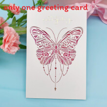 (Butterfly)Muttertag Geschenkkarte mit 3D Schmetterling Papier Kunst Handarbeit Touch für Feier