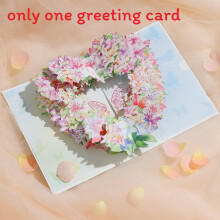 (StyleE)Tarjeta de felicitación 3d Heart Butterfly con sobre para uso de celebración regalos