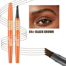(Black Brown)Hellokiss Crayon à Sourcils Liquide avec Couleur Riche Convient aux Utilisateurs Normaux Peau