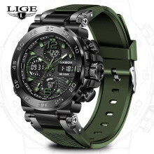 (Green) FOXBOX New Men Watch Top Brand Military Digital Watch Luminous Waterproof Sports Men's Quartz Watch