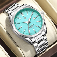 (Blue) LIGE Brand Bangwei Fashion Luxury Quartz Man Watch Business Stainless Steel Classic Simple Waterproof Date Men's Quartz Watch