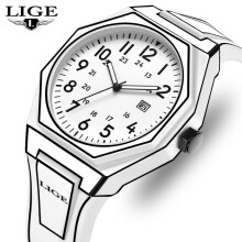 (Black) LIGE New Creative Men Watch Fashion Casual Comic Style Waterproof Men's Quartz Watch