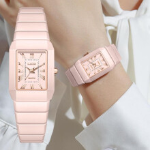 (White) LIGE Fashion Women's Watch Simple Casual Ceramic Waterproof Quartz Watch Women Gift