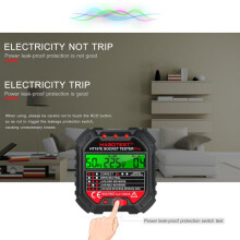 (Multicolore, UK Plug) HABOTEST GFCI Outlet Tester with Voltage Display 90-250V Automatic Circuit Electric Tester