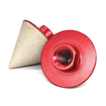 (Multicolore, M14 Thread) Vacuum Brazed Diamond Chamfer Bits 80 Grit Round Bevel Cone Milling Burrs for Stone Glass Tile Chamfering Grinding Enlarging