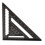 (Noir, 14 inch) Metric Triangular Ruler Aluminum Alloy - Double Scale Square Protractor for Technical Drawing and Engineering 1