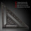 (Noir, 14 inch) Metric Triangular Ruler Aluminum Alloy - Double Scale Square Protractor for Technical Drawing and Engineering 8